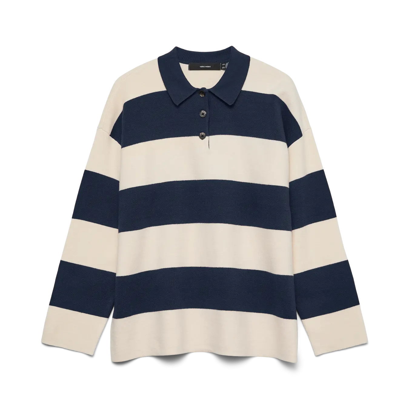 VM SABA POLONECK STRIPED PULLOVER - NAVY BLAZER