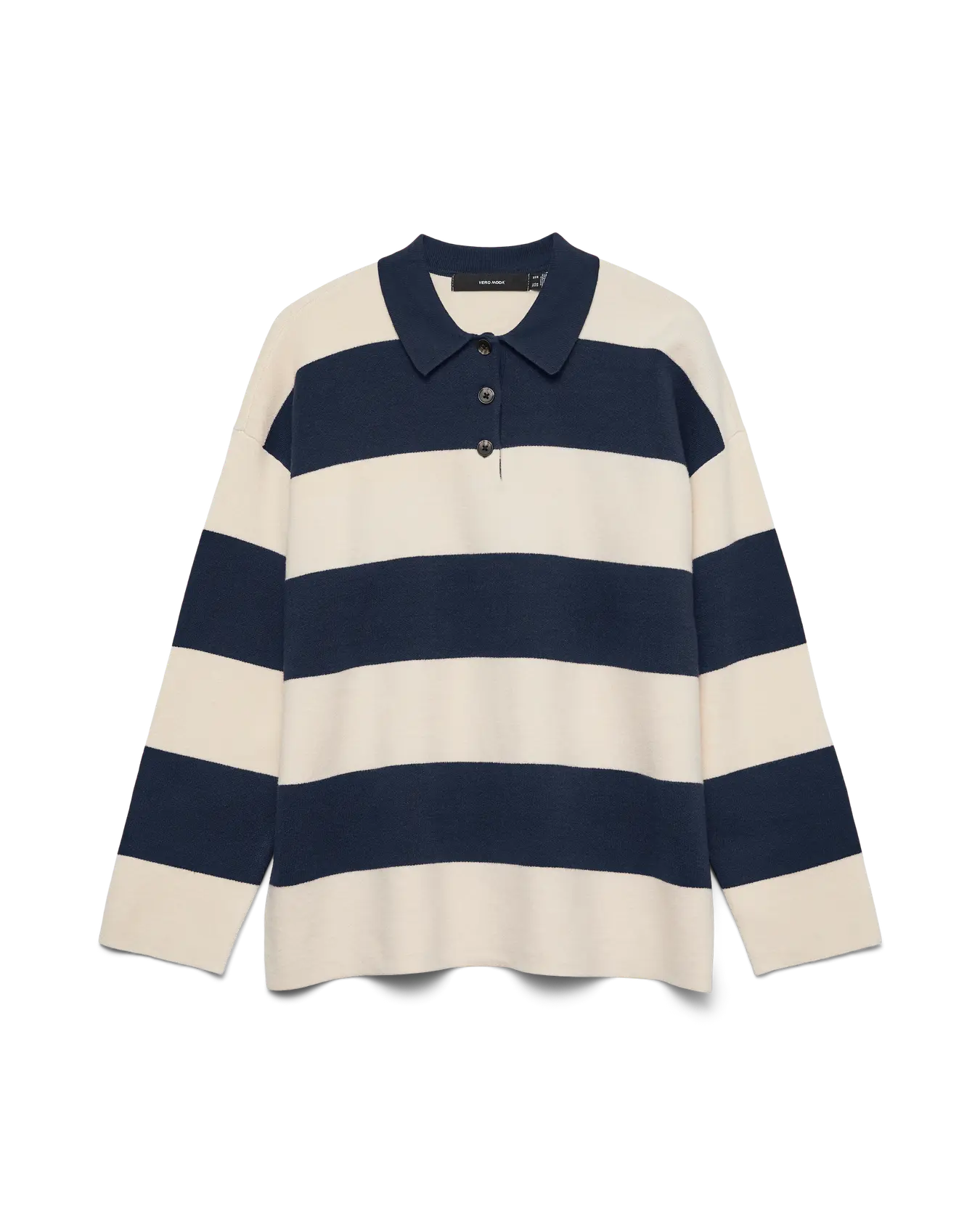 VM SABA POLONECK STRIPED PULLOVER - NAVY BLAZER
