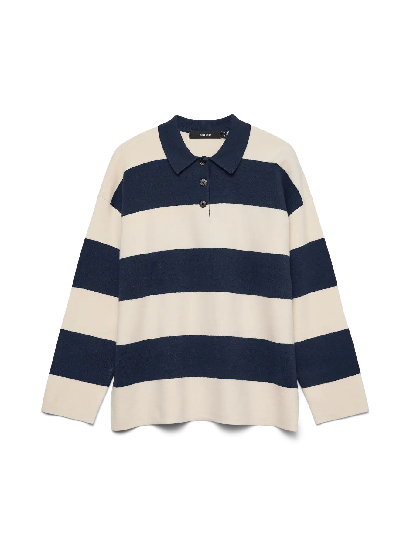 VM SABA POLONECK STRIPED PULLOVER - NAVY BLAZER
