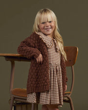 RYLEE + CRU BUBBLE KNIT CARDIGAN - CEDAR