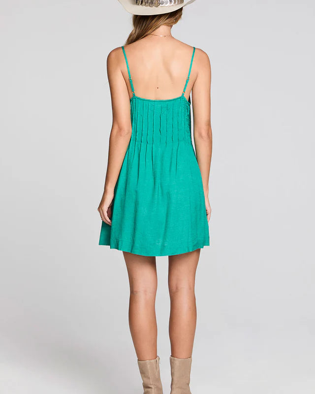 SALTWATER LUXE RENOA MINI DRESS - JADE