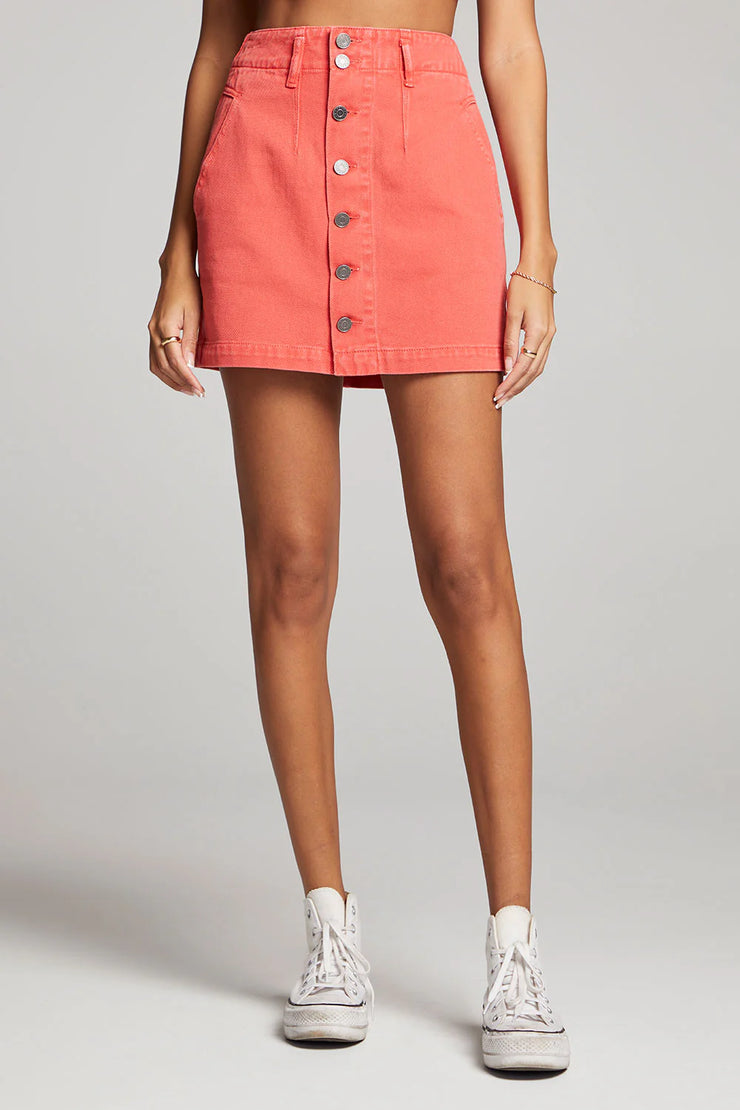 SALTWATER LUXE ADDY MINI SKIRT - POPPY