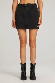 SALTWATER LUXE PALMA SKIRT - WASHED BLACK