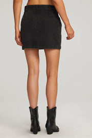 SALTWATER LUXE PALMA SKIRT - WASHED BLACK