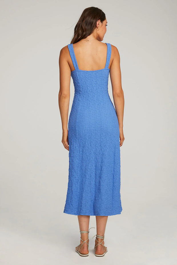 SALTWATER LUXE CANNAN MIDI DRESS - PACIFIC