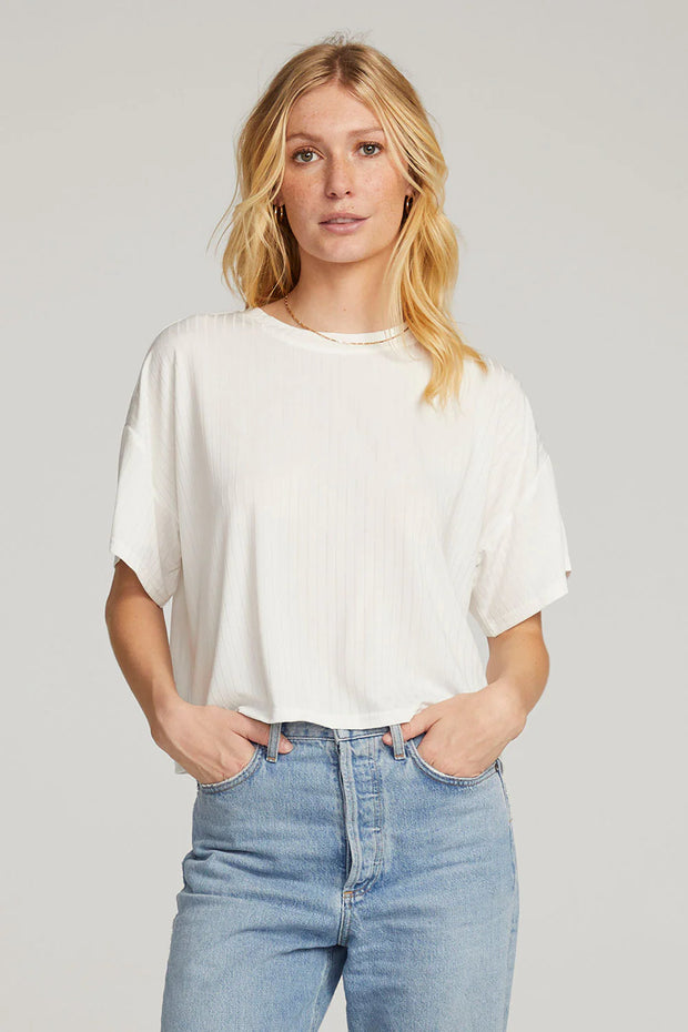 SALTWATER LUXE ESSENTIAL SHORT SLEEVED TEE - WHITE