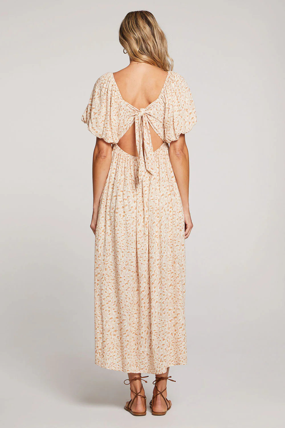 SALTWATER LUXE TRISTEN MIDI DRESS - SAND