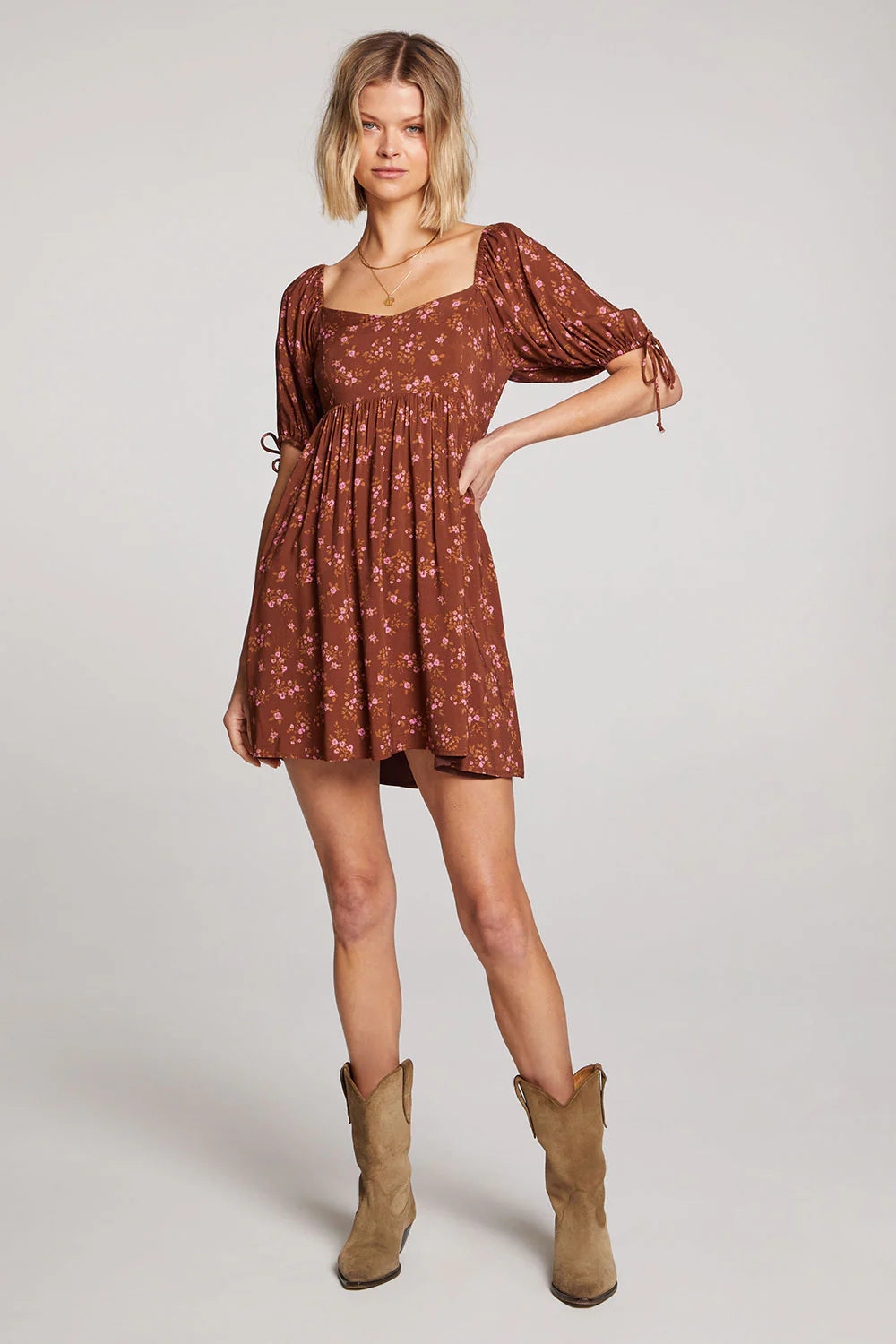 SALTWATER LUXE SHILOH DRESS - PECAN - LAST SIZE XS