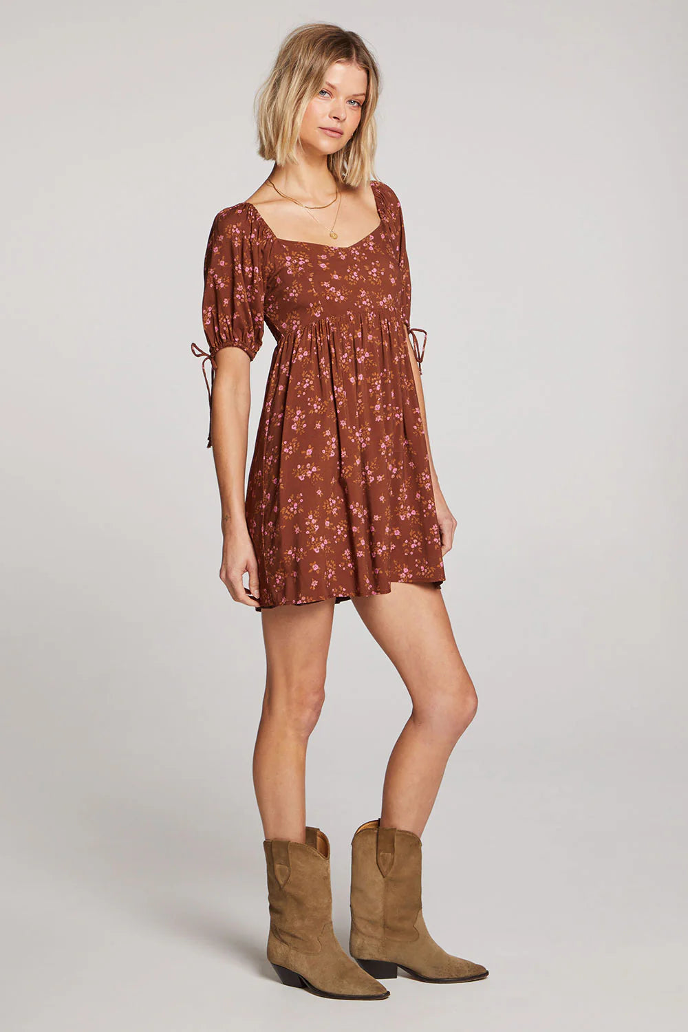 SALTWATER LUXE SHILOH DRESS - PECAN - LAST SIZE XS