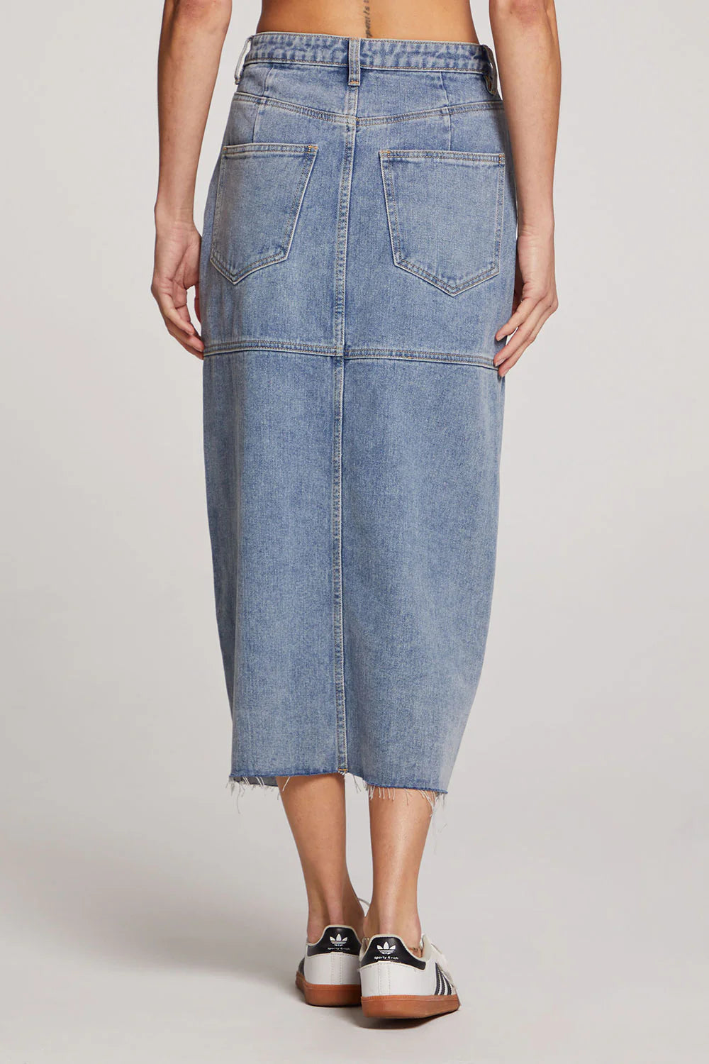 SALTWATER LUXE PARKER SKIRT - STONEWASH DENIM