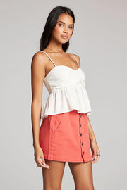 SALTWATER LUXE ADDY MINI SKIRT - POPPY