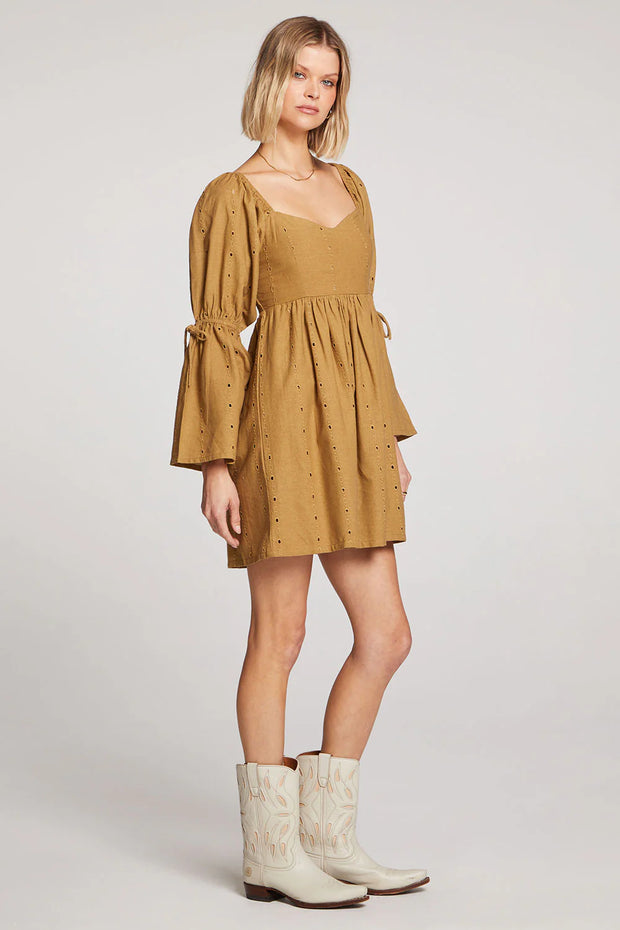 SALTWATER LUXE LELE MINI DRESS - OLIVE