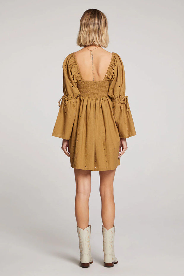 SALTWATER LUXE LELE MINI DRESS - OLIVE