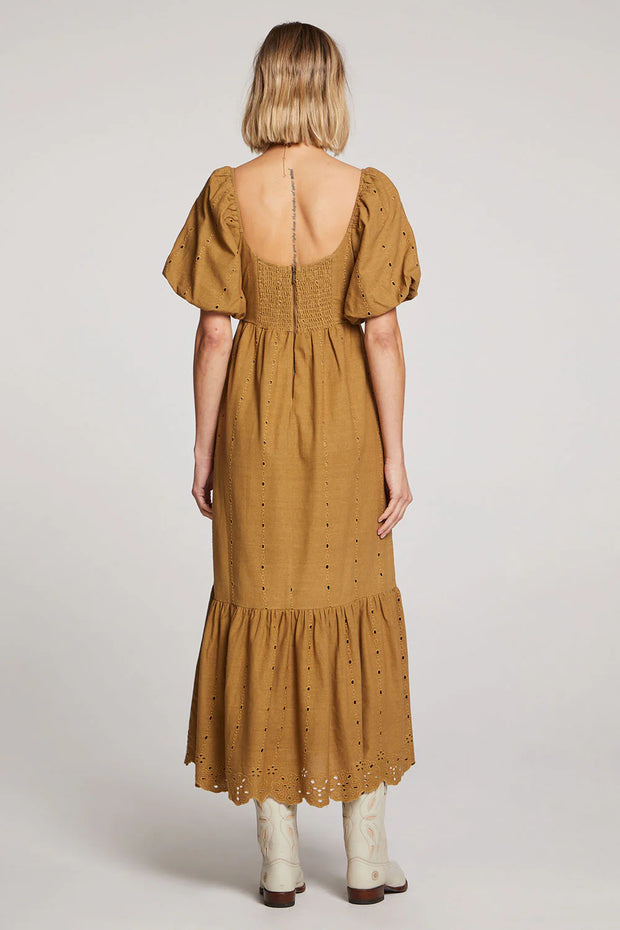 SALTWATER LUXE MELA MIDI DRESS - OLIVE