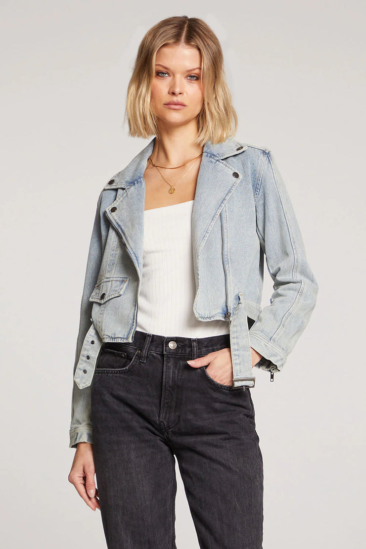 SALTWATER LUXE STELLA JACKET - STONEWASH DENIM