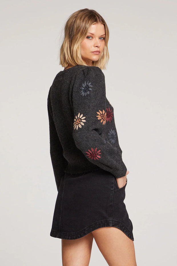 SALTWATER LUXE ELIMA SWEATER  - BLACK