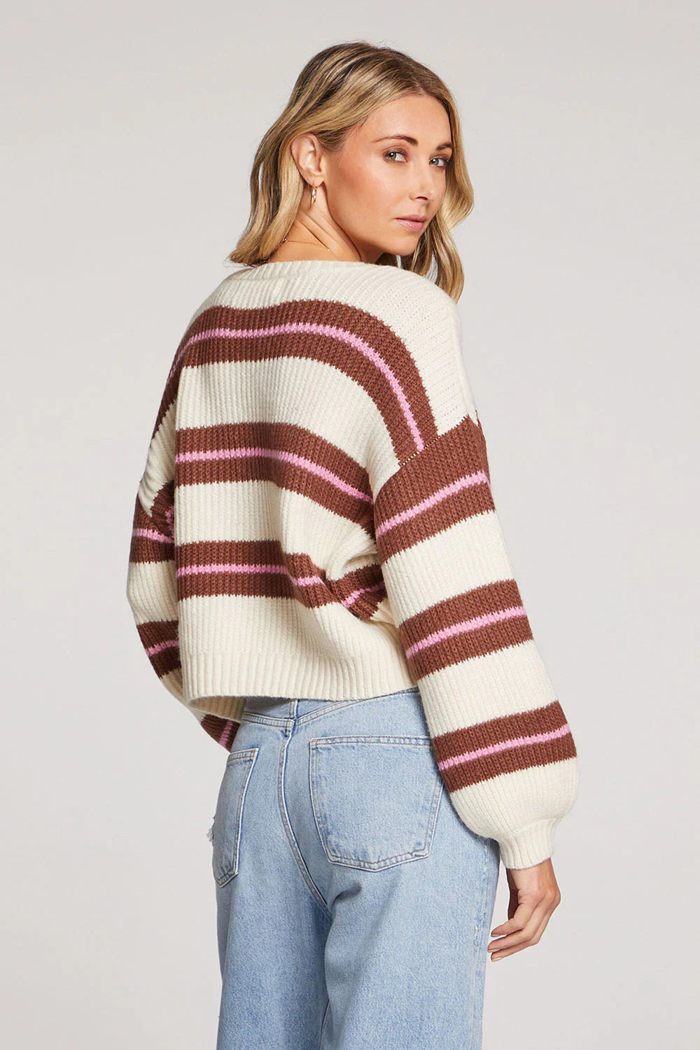 SALTWATER LUX MIMI SWEATER - VANILLA - LAST SIZE L