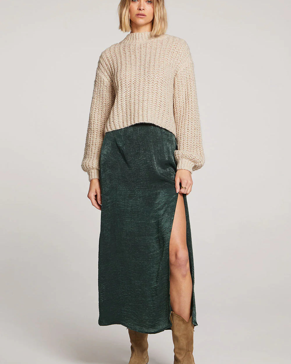 SALTWATER LUXE NARISSA MIDI SKIRT - TWILIGHT
