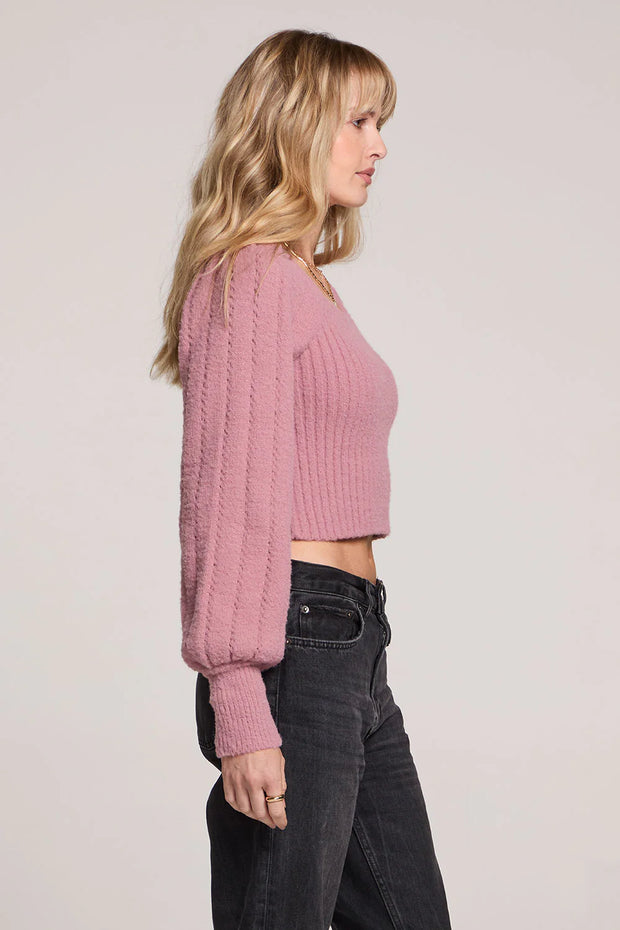 SALTWATER LUXE MARLEY SWEATER - MAUVE