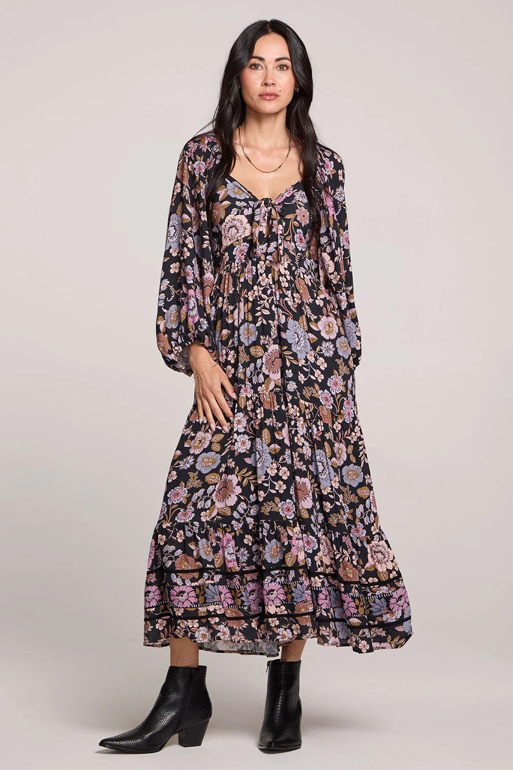 * PRE ORDER * SALTWATER LUXE JENNINGS MIDI DRESS - MULTI