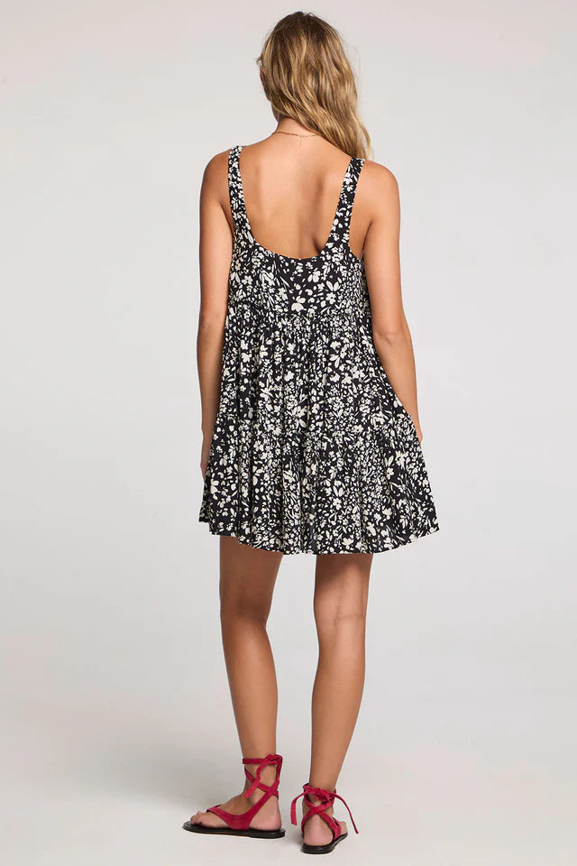 SALTWATER LUXE LEIGHT MINI DRESS - BLACK