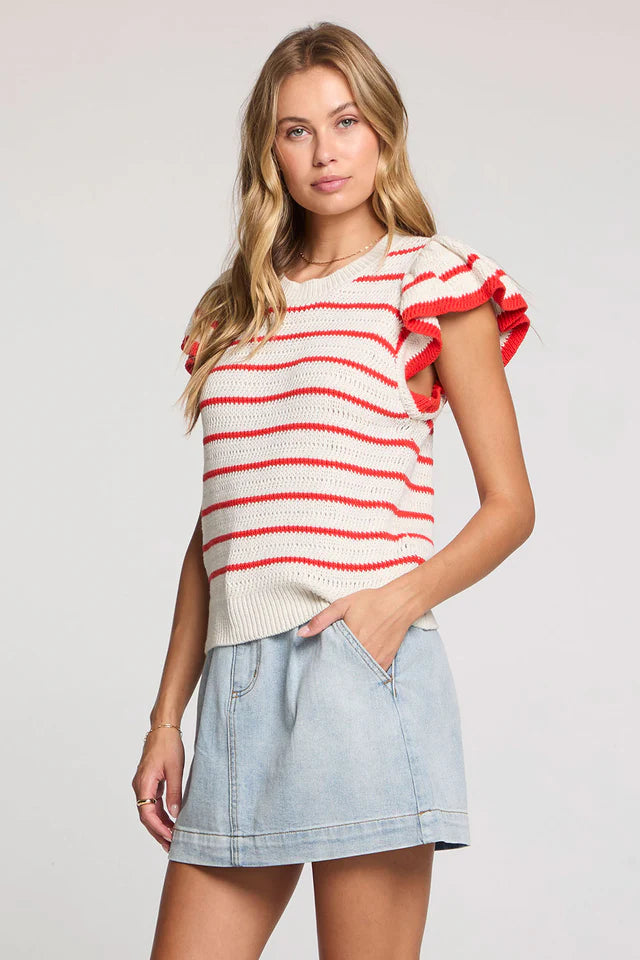 SALTWATER LUXE GRACYN TOP - RUBY
