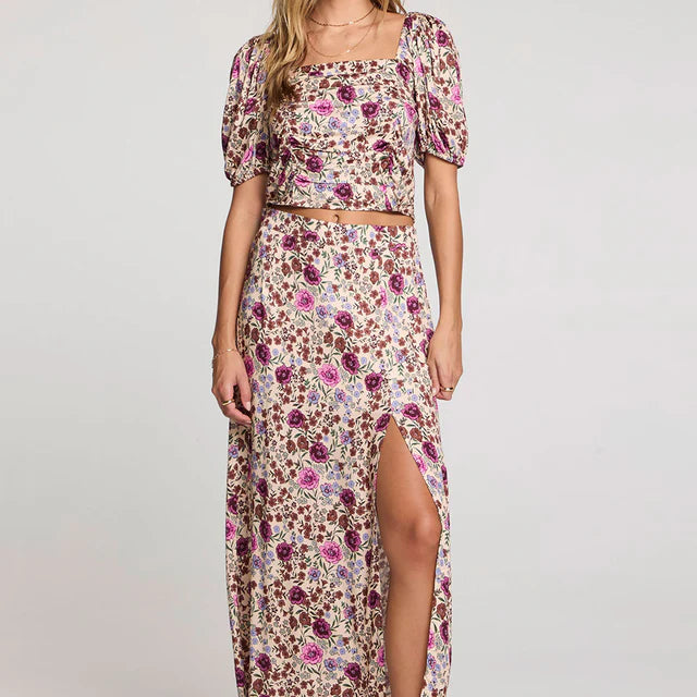 SALTWATER LUXE NARISSA MIDI SKIRT - MULTI