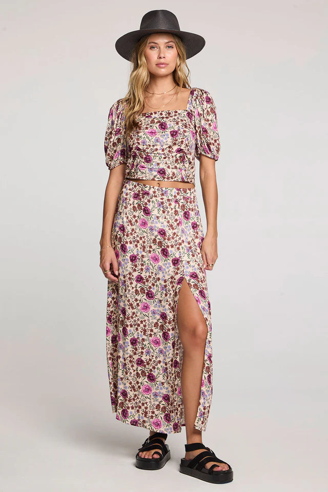 SALTWATER LUXE NARISSA MIDI SKIRT - MULTI