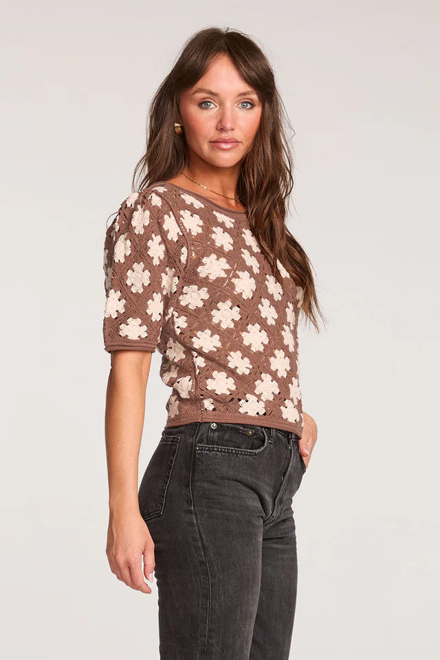 SALTWATER LUXE EMMA SWEATER - MOCHA