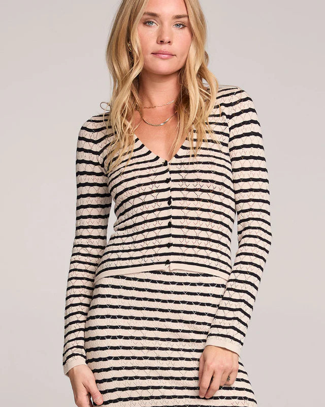 SALTWATER LUXE CARDINAL SWEATER - BLACK