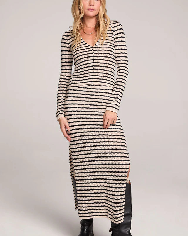 SALTWATER LUXE CARDINAL SWEATER - BLACK