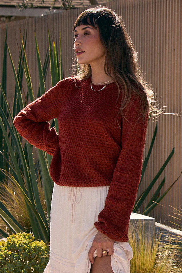 SALTWATER LUXE MARGOW SWEATER - RUSTIC