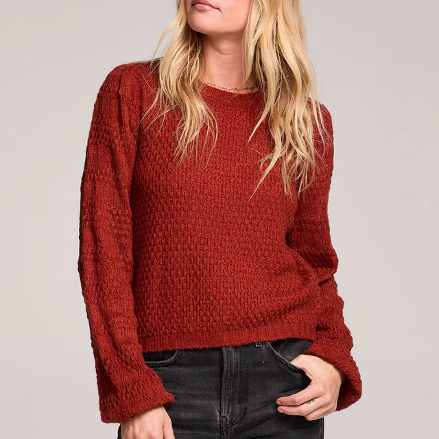 SALTWATER LUXE MARGOW SWEATER - RUSTIC
