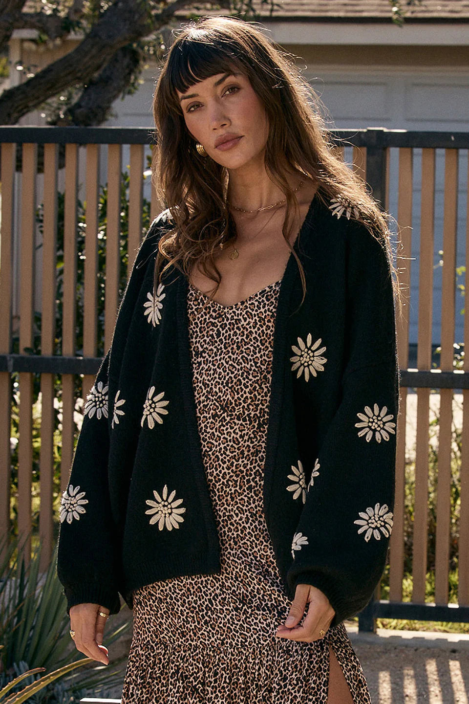 SALTWATER LUXE CARSYN CARDIGAN - BLACK