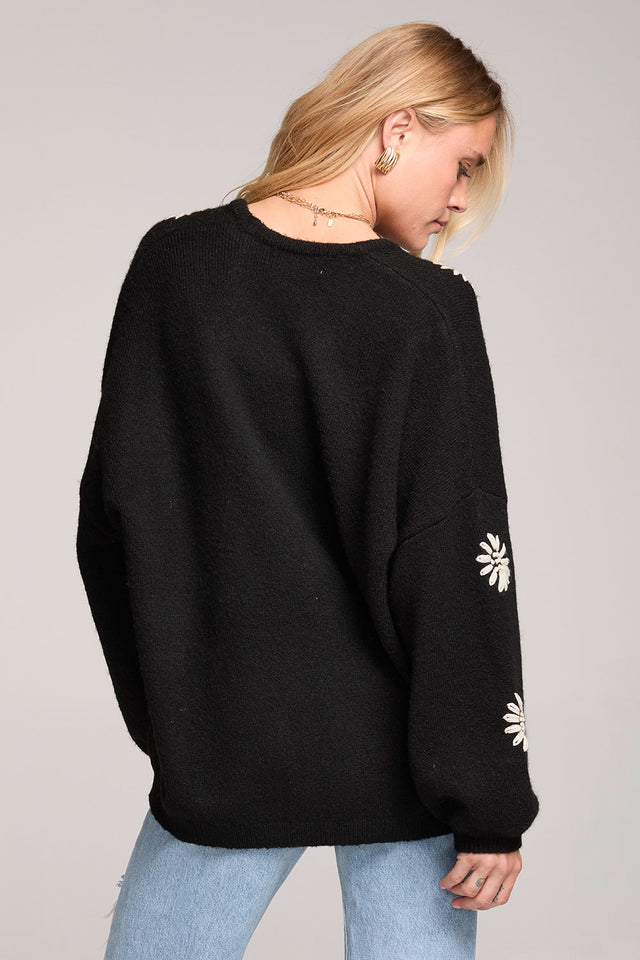 SALTWATER LUXE CARSYN CARDIGAN - BLACK