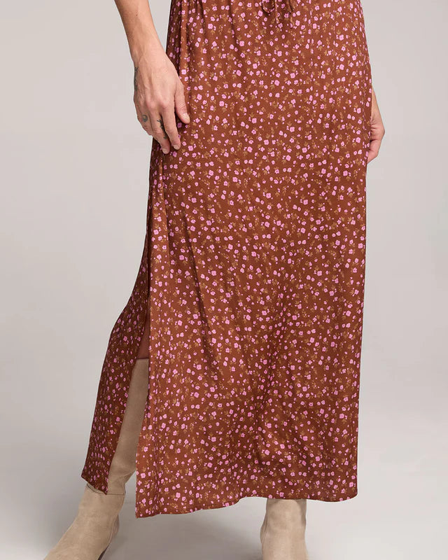 SALTWATER LUXE SERAPHYNE MIDI SKIRT - MOCHA
