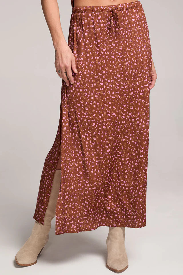 SALTWATER LUXE SERAPHYNE MIDI SKIRT - MOCHA