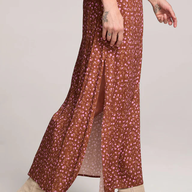 SALTWATER LUXE SERAPHYNE MIDI SKIRT - MOCHA
