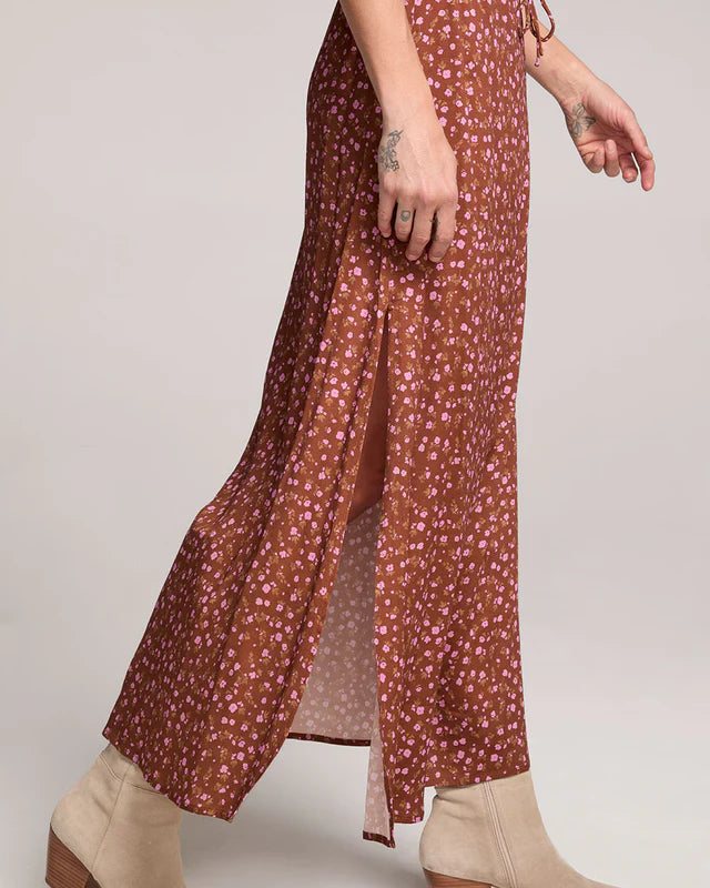 SALTWATER LUXE SERAPHYNE MIDI SKIRT - MOCHA