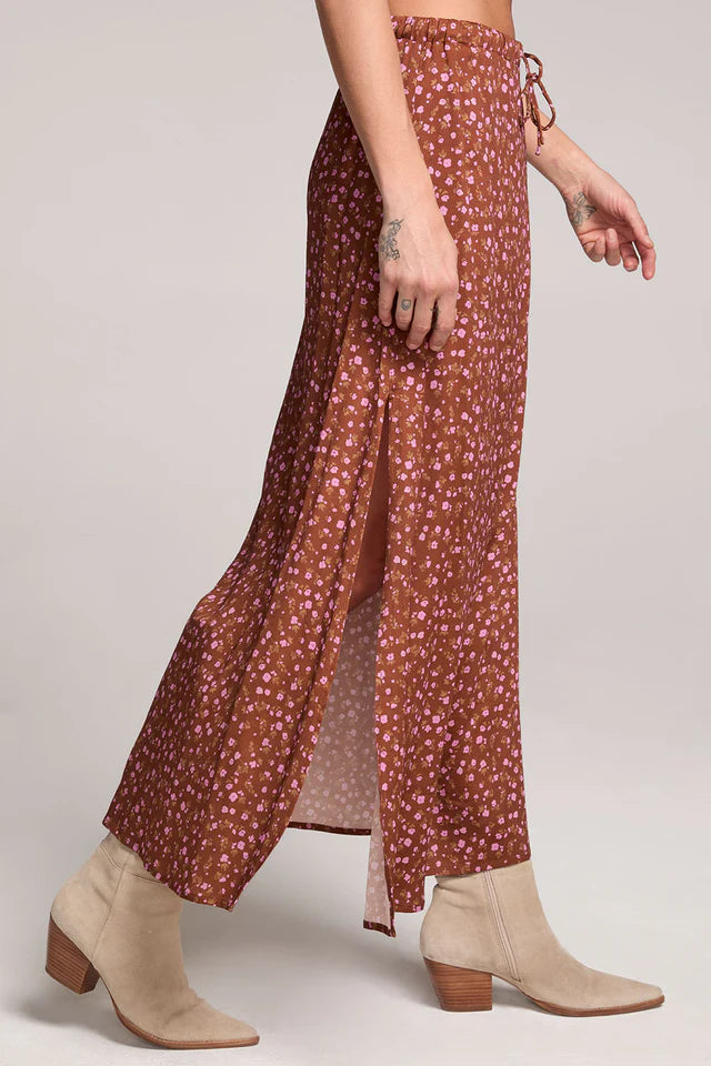 SALTWATER LUXE SERAPHYNE MIDI SKIRT - MOCHA