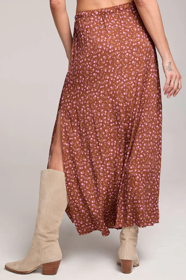 SALTWATER LUXE SERAPHYNE MIDI SKIRT - MOCHA