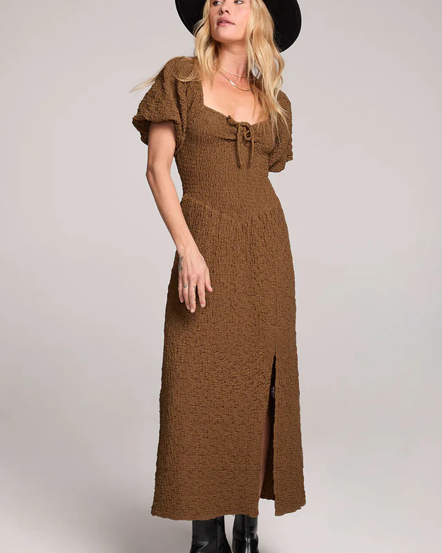 SALTWATER LUXE COLYN MIDI DRESS - OLIVE