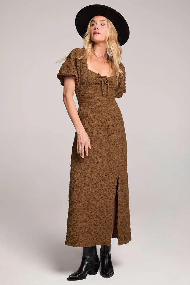 SALTWATER LUXE COLYN MIDI DRESS - OLIVE