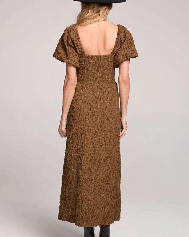 SALTWATER LUXE COLYN MIDI DRESS - OLIVE