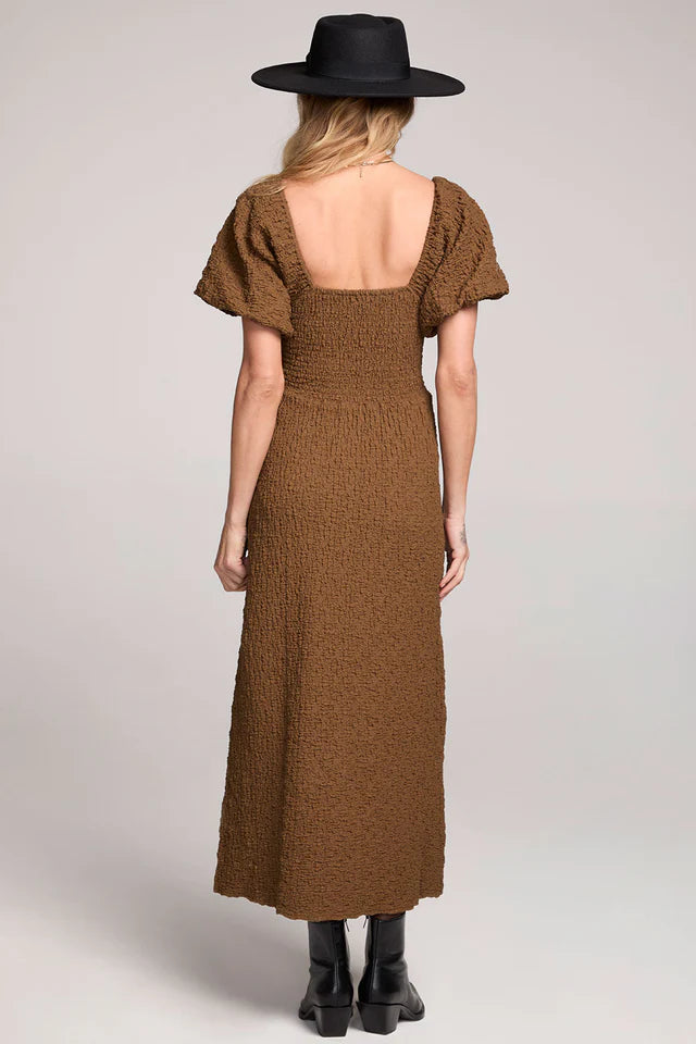 SALTWATER LUXE COLYN MIDI DRESS - OLIVE