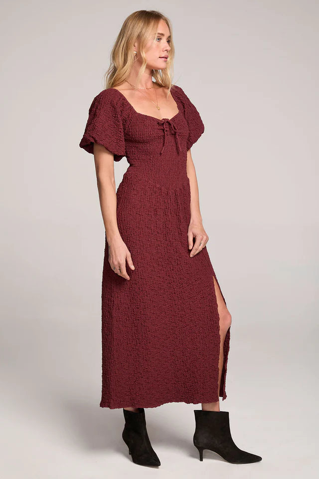 SALTWATER LUXE COLYN MIDI DRESS - SANGRIA
