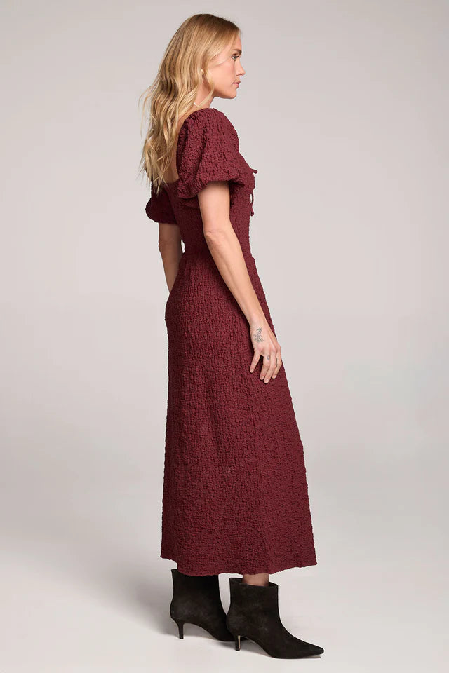 SALTWATER LUXE COLYN MIDI DRESS - SANGRIA