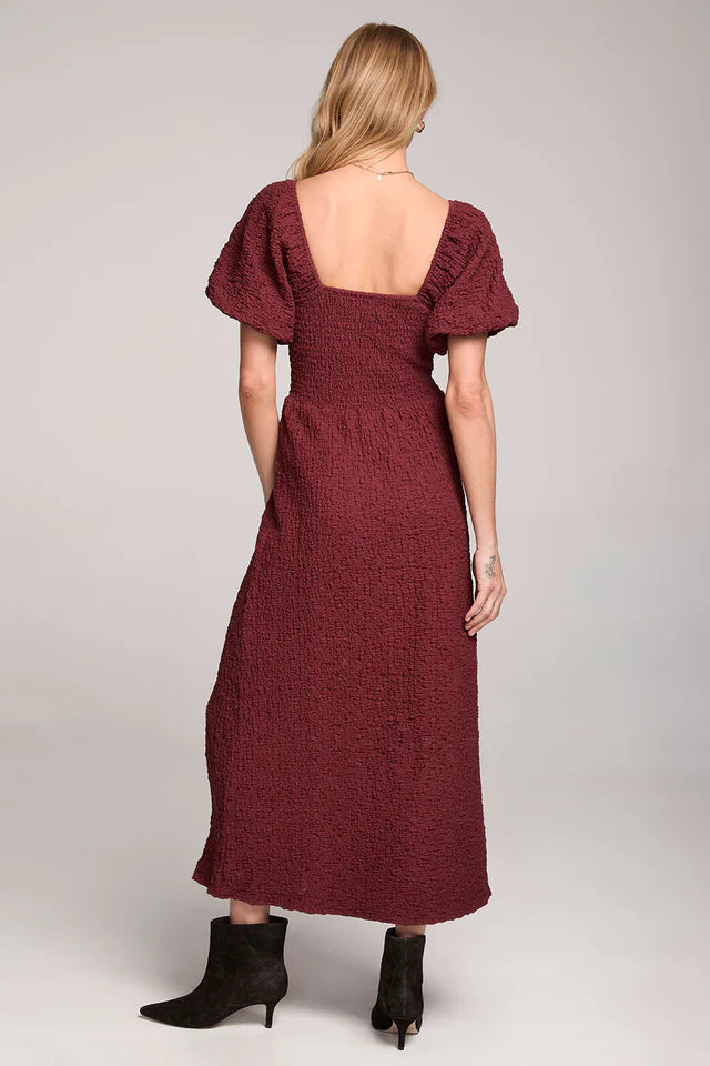 SALTWATER LUXE COLYN MIDI DRESS - SANGRIA
