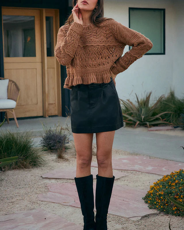 SALTWATER LUXE MORGAN SKIRT - BLACK