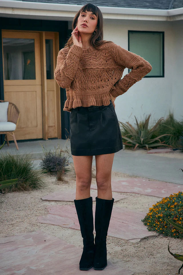 SALTWATER LUXE MORGAN SKIRT - BLACK